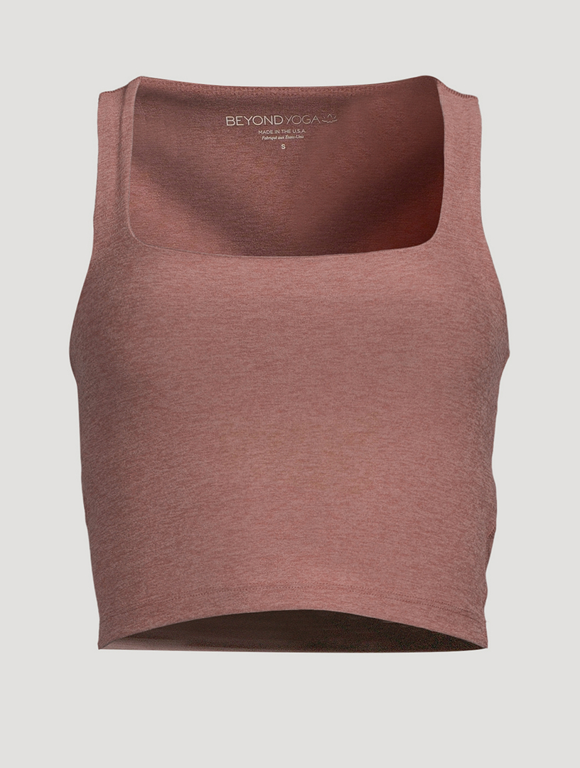 Spacedye Squareneck Cropped Tank Top