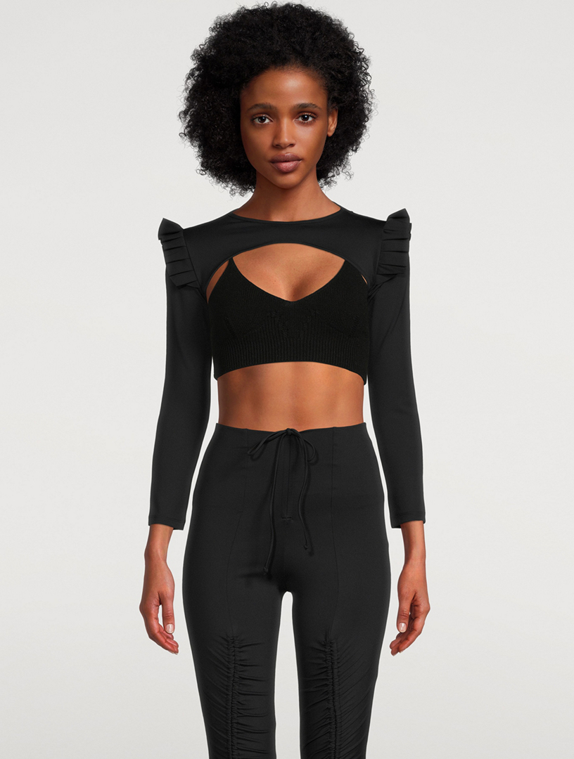 Ruffle Long-Sleeve Bolero