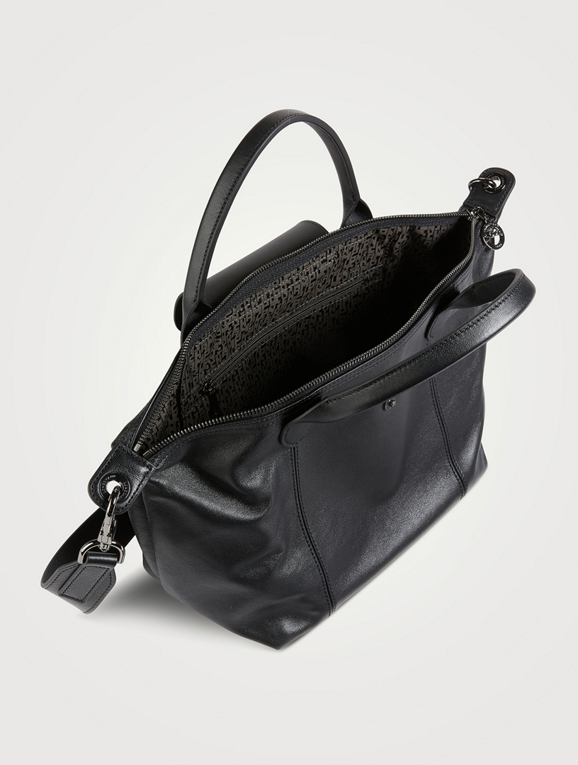 Small Le Pliage Cuir Top Handle Bag