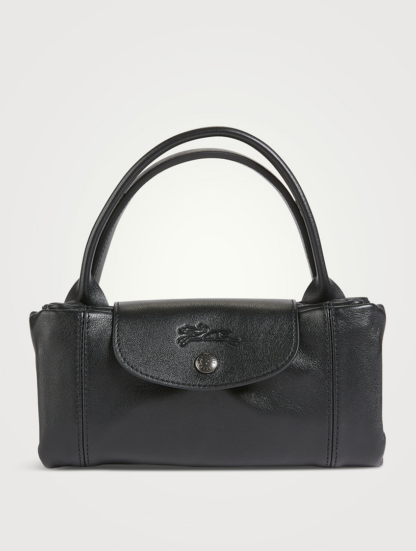 Small Le Pliage Cuir Top Handle Bag