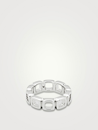 Cushion Open Sterling Silver Band