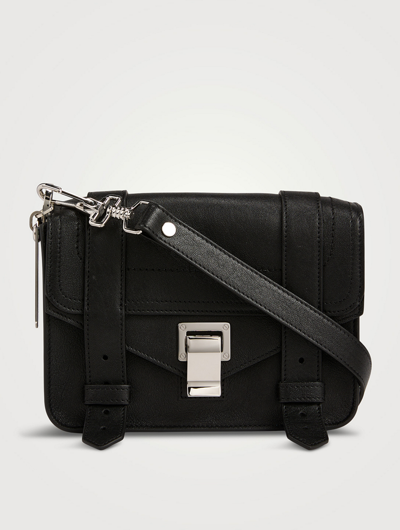 Mini PS1 Metallic Leather Crossbody Bag