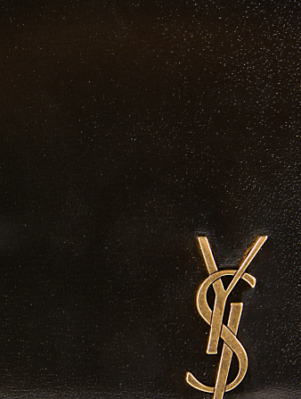 SAINT LAURENT YSL Monogram Leather Wallet Chain Bag  Black