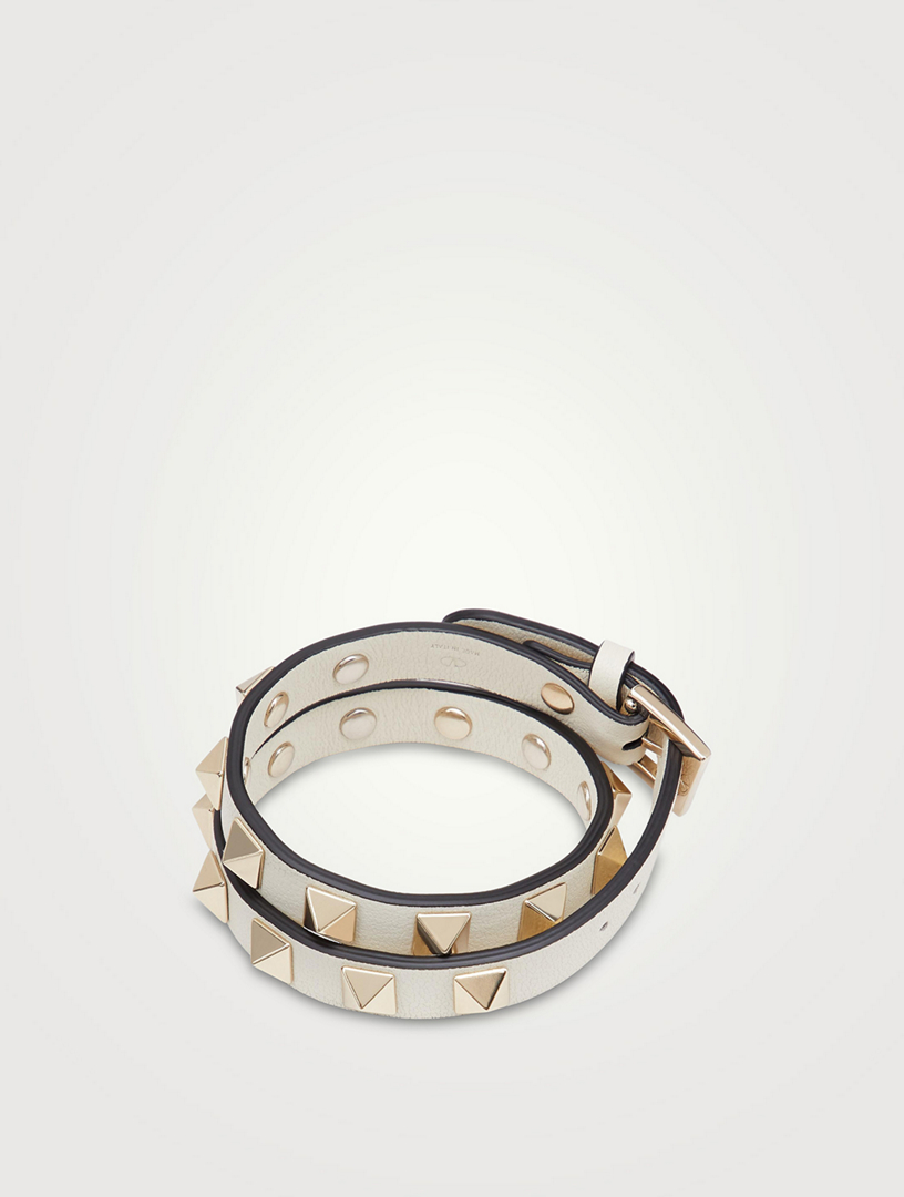 Rockstud Double Leather Strap Bracelet