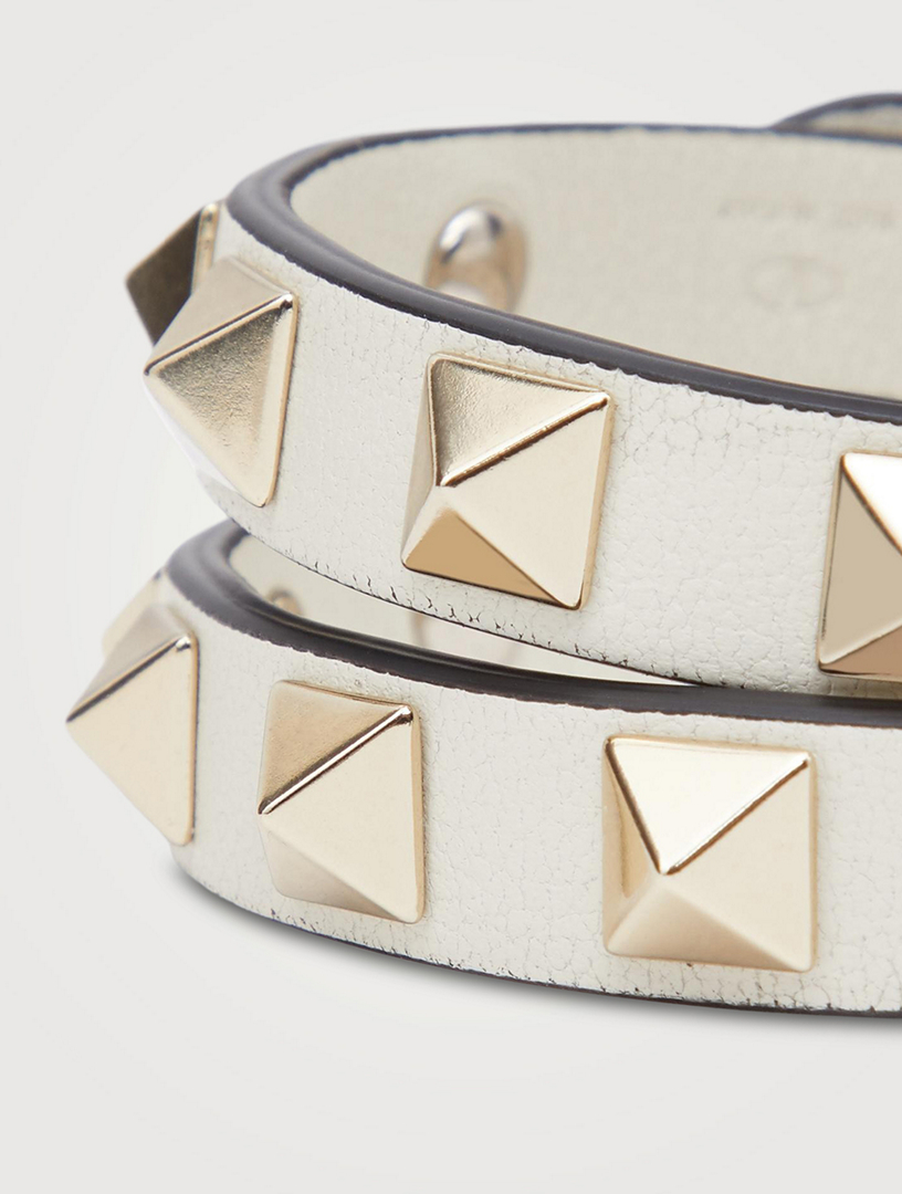 Rockstud Double Leather Strap Bracelet