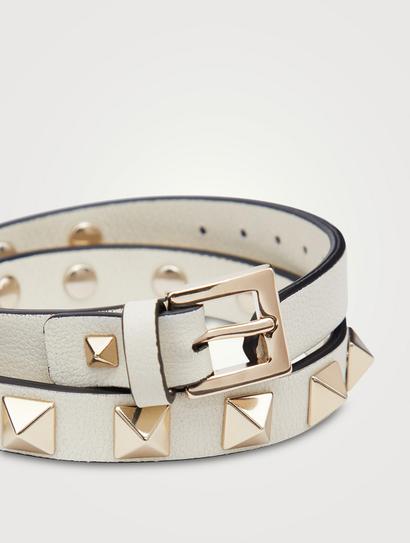 Rockstud Double Leather Strap Bracelet