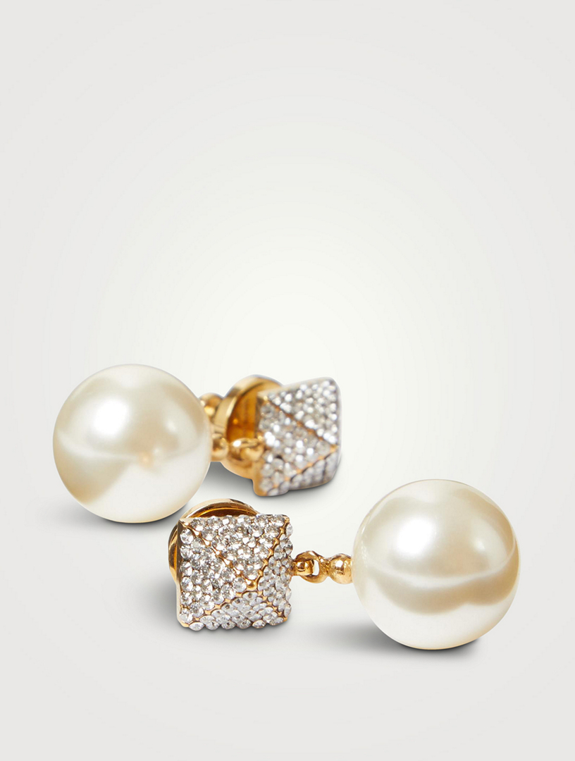 Rockstud Crystal Pearl Earrings