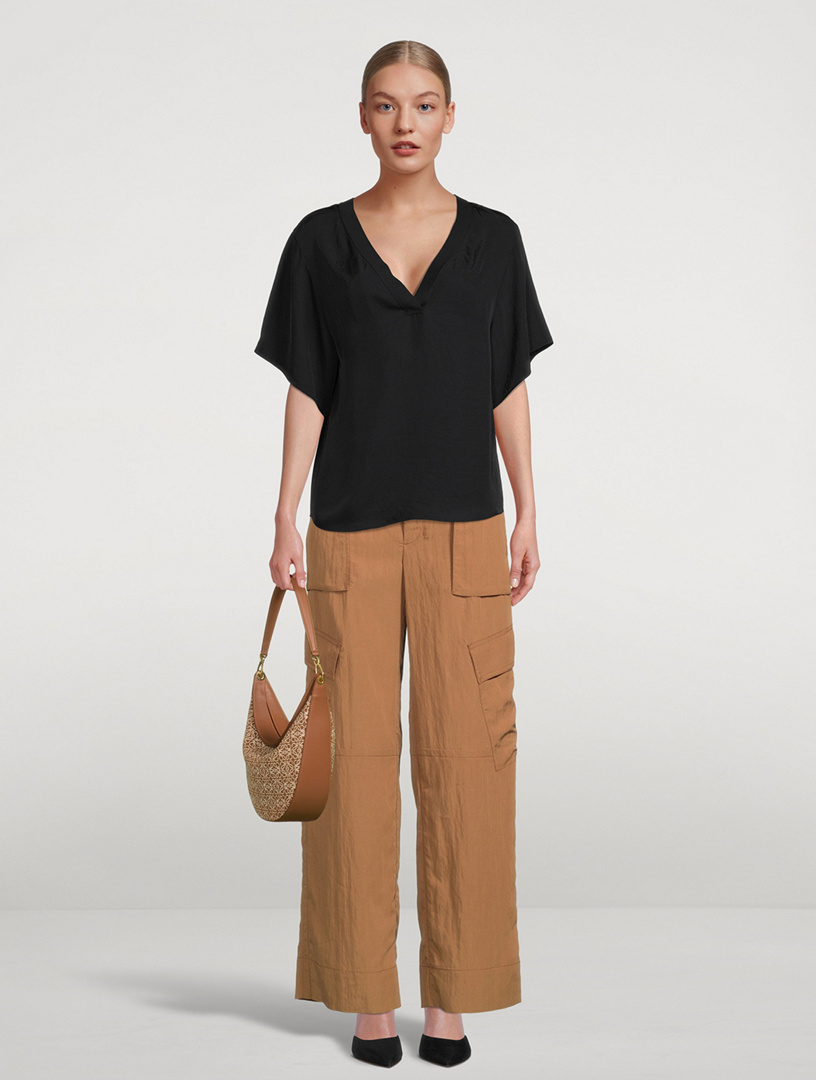 Wide-Leg Cargo Pants