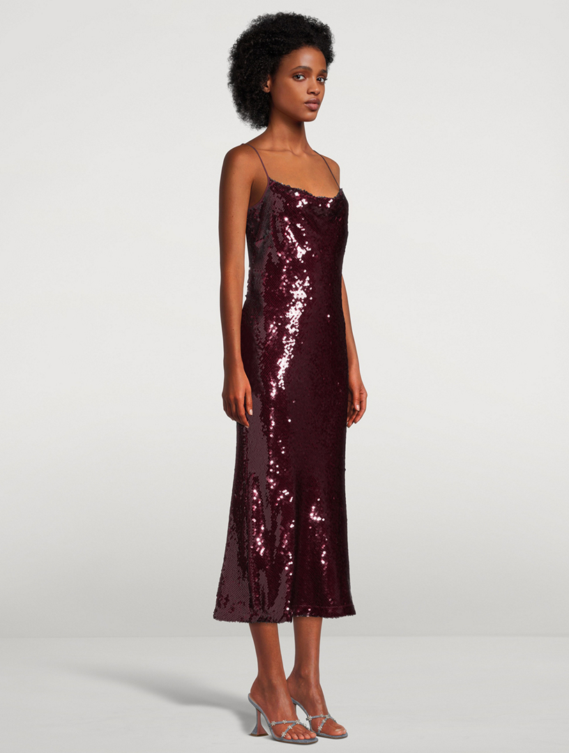 vince sequin dress Vince Camuto Women's Off the Shoulder Sequin Solid Sheath Dress