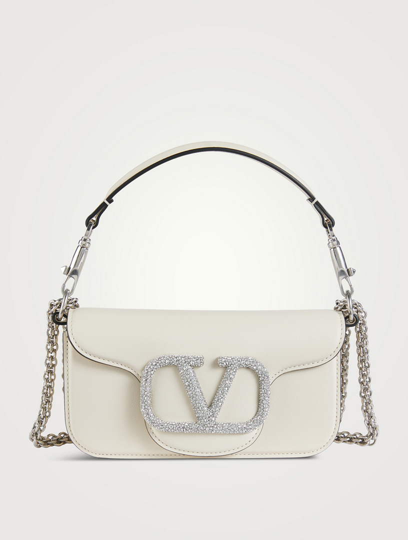 Small Locò Crystal-Embellished Leather Shoulder Bag