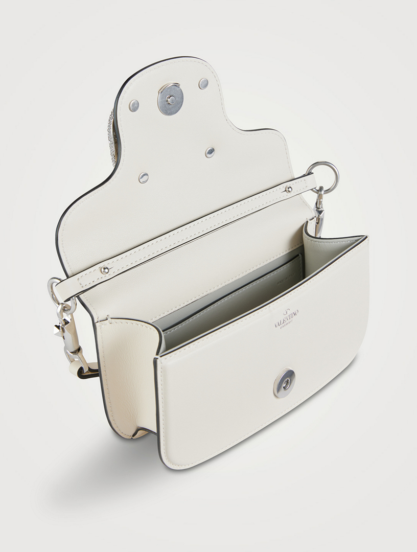 Small Locò Crystal-Embellished Leather Shoulder Bag