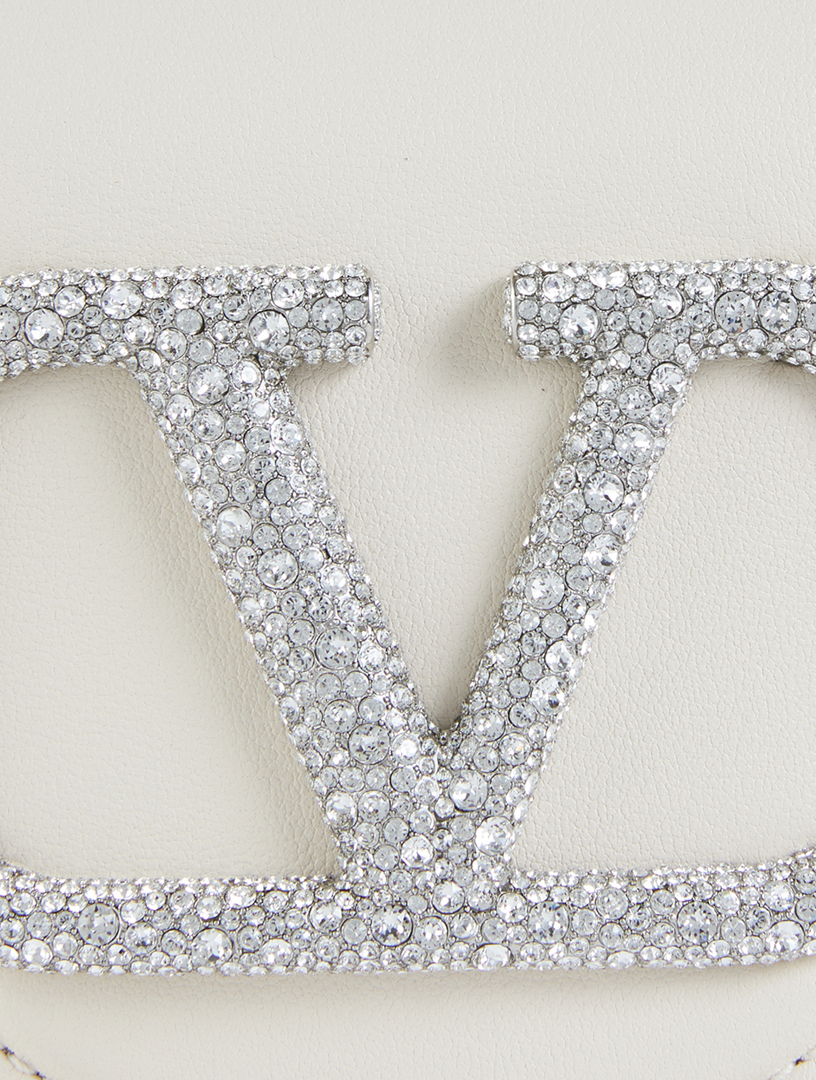 Small Locò Crystal-Embellished Leather Shoulder Bag