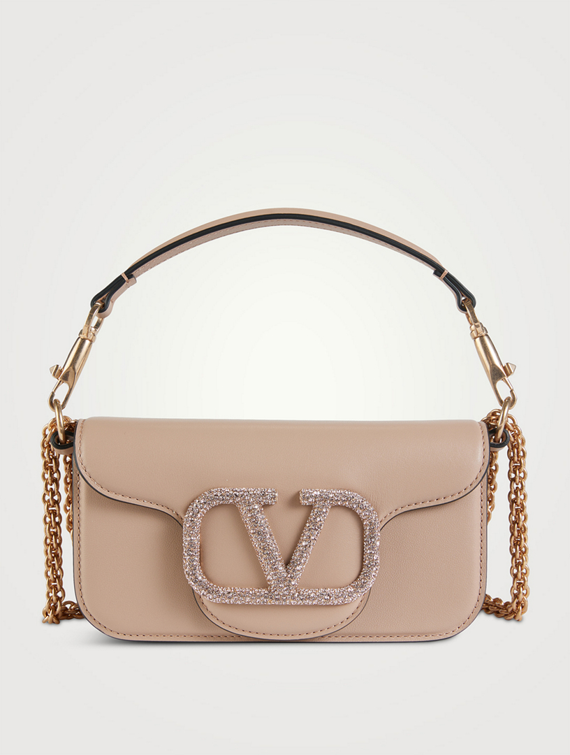 Valentino Garavani Small Locò sequin-embellished Crossbody Bag - Pink