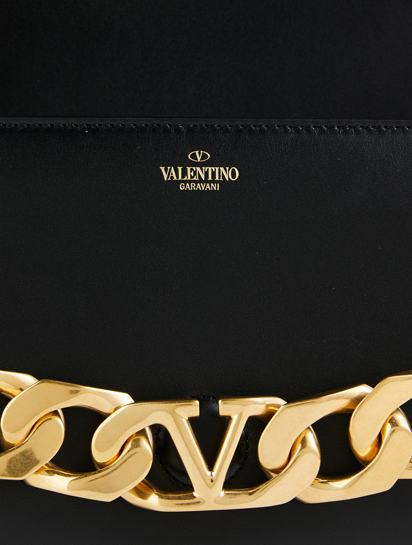 VLOGO Chain Leather Shoulder Bag