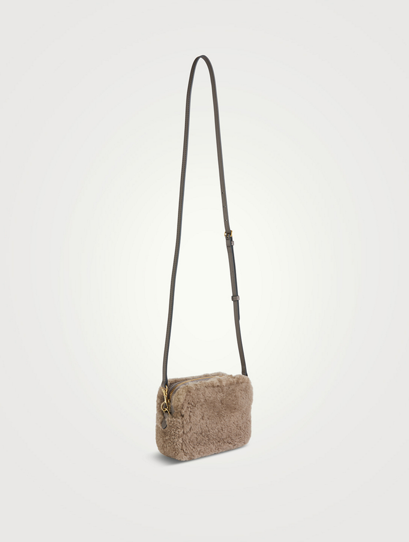 Mini Eye Shearling Camera Bag