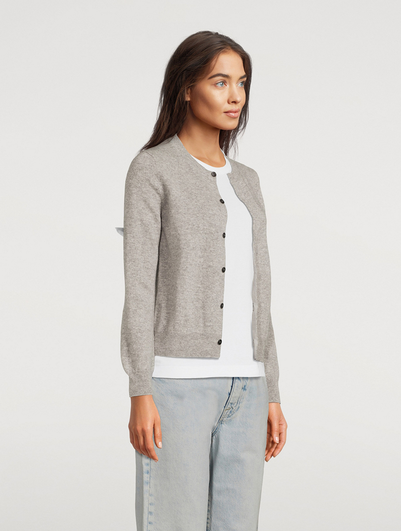 Embroidered Heart Wool Cardigan