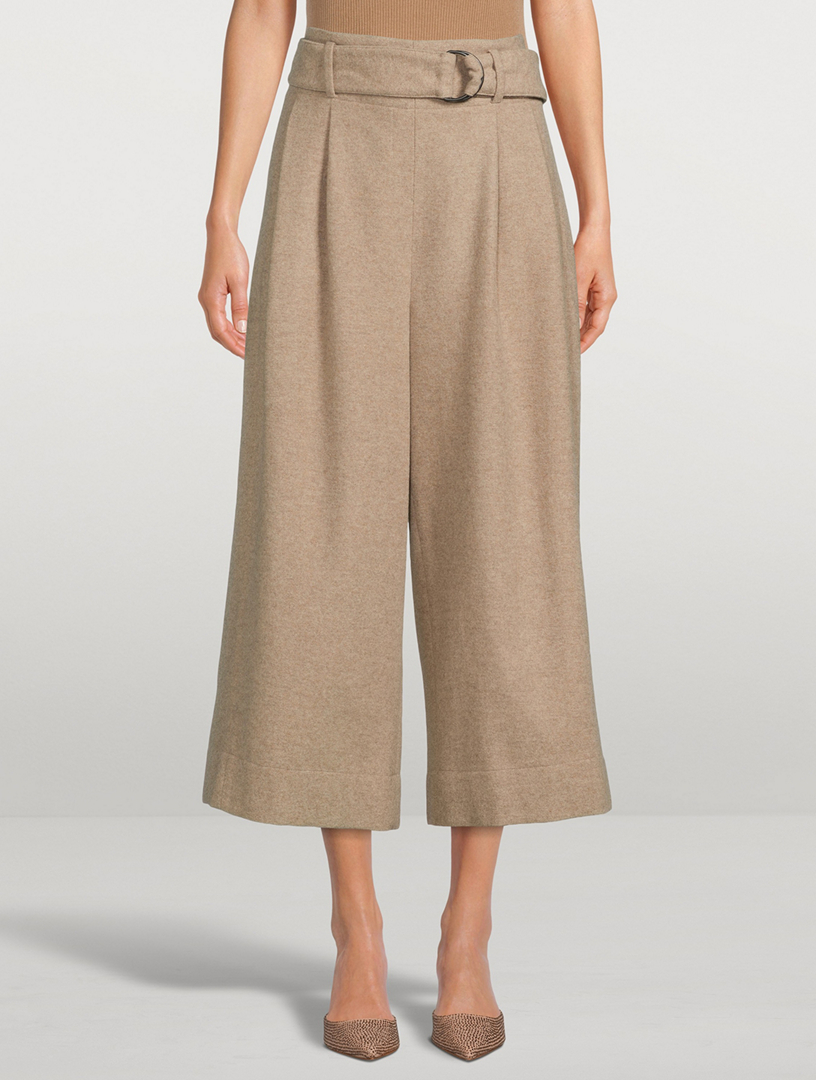 Fiorella Belted Flannel Culottes