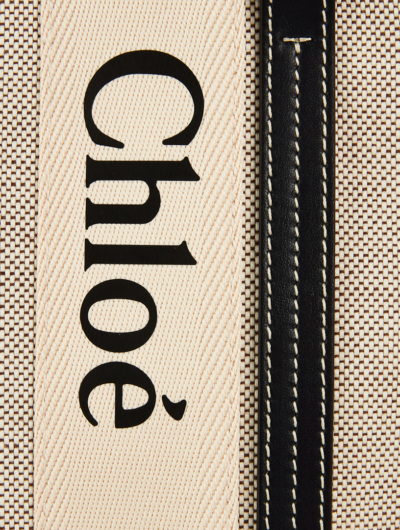 Medium Woody Linen Tote Bag