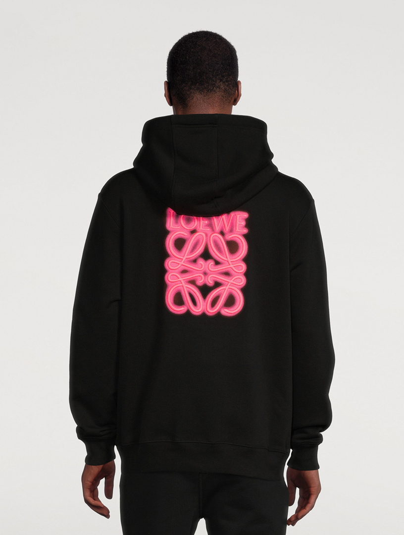 【Loewe】Logo cotton fleece hoodie フリースパーカー LOEWE Cotton Hoodie With Neon Logo | Holt Renfrew