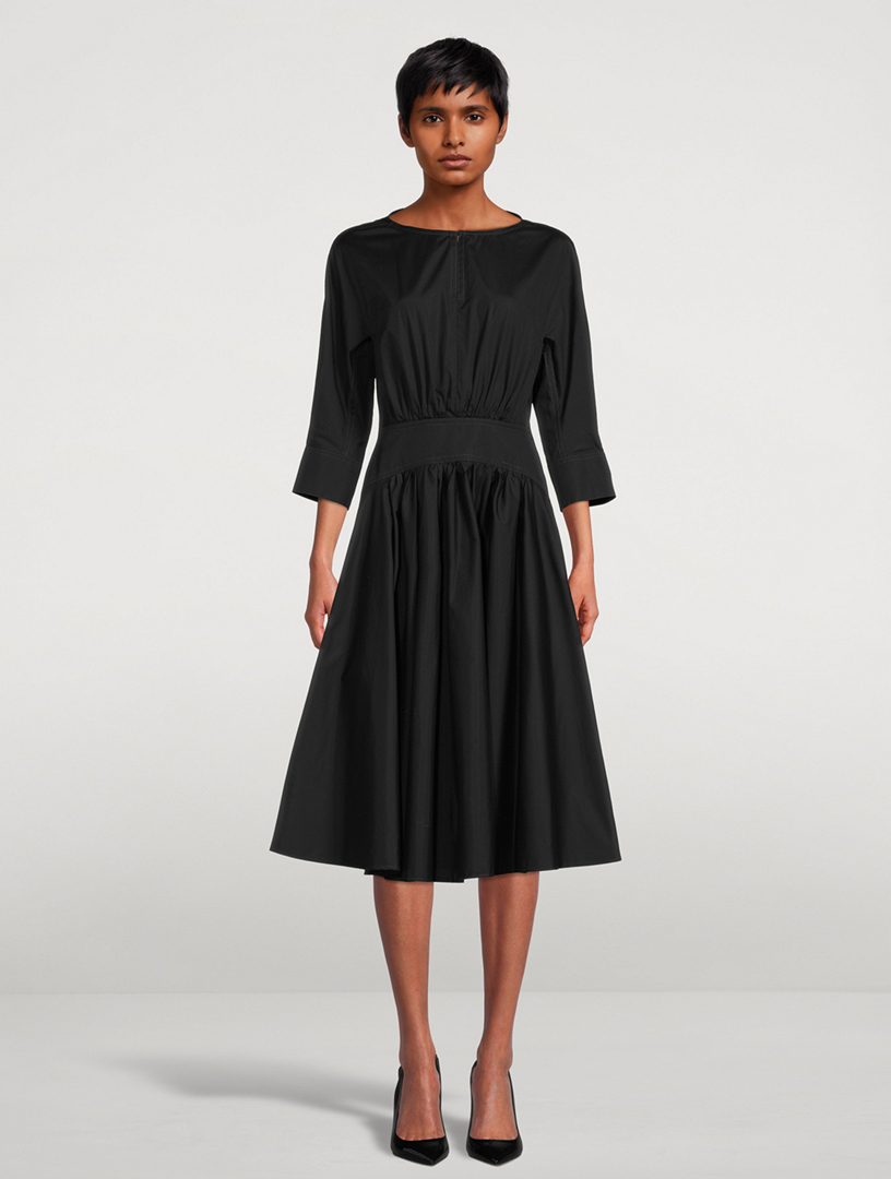 Cotton Poplin Midi Dress