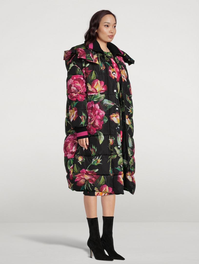 Floral deals down coat