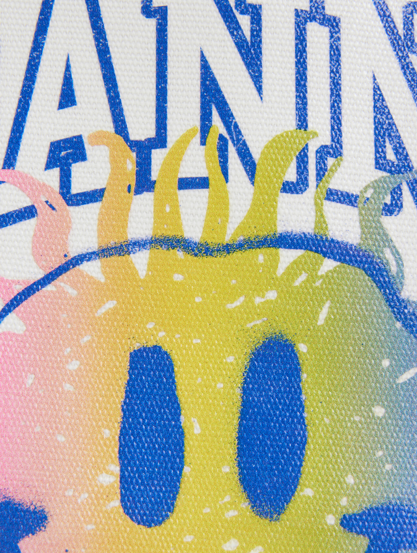 Small Smiley Canvas Tote Bag