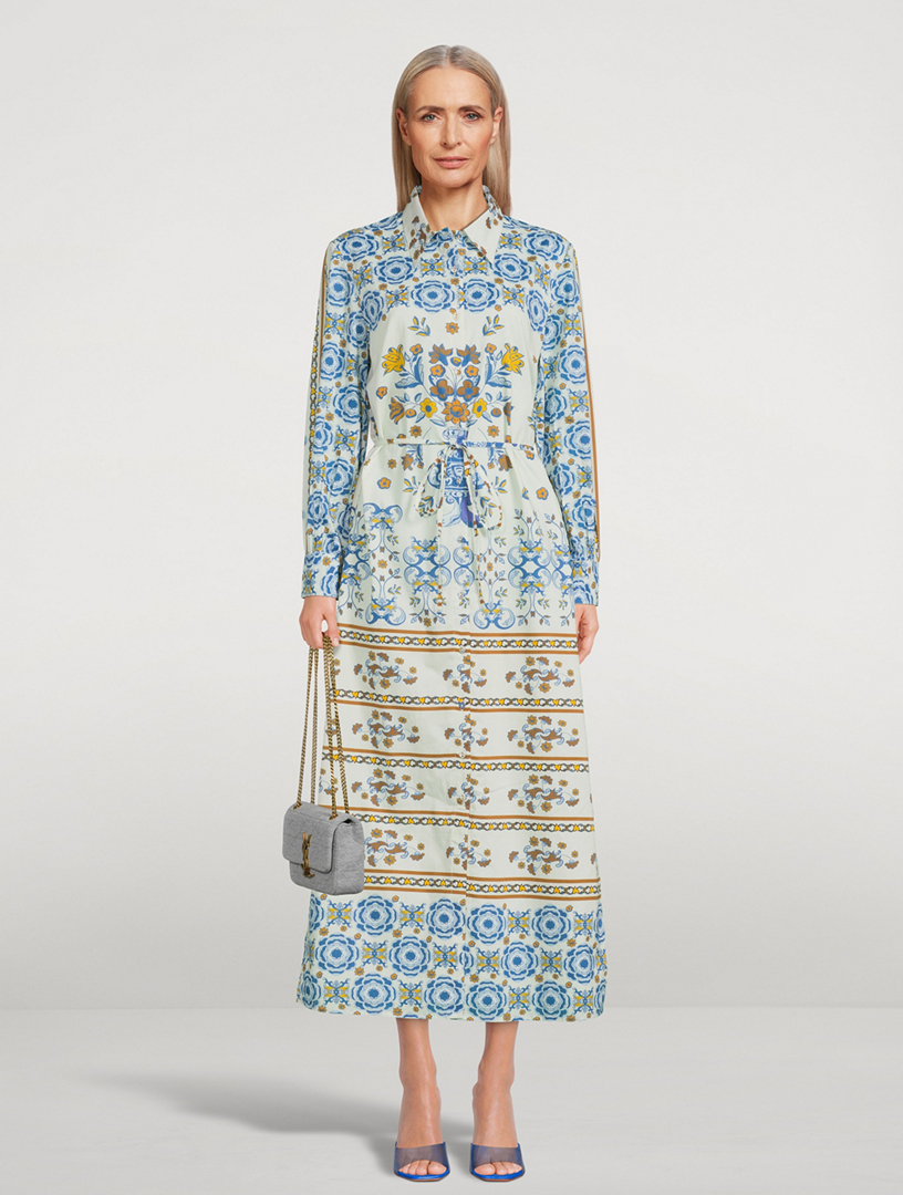 Vic Printed Long Sleeve Maxi Dress