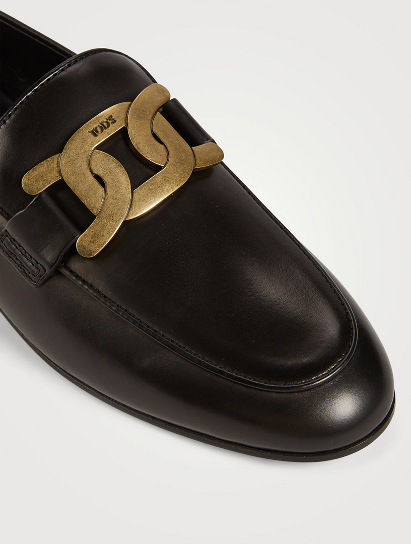 Tod's black loafers on sale womens