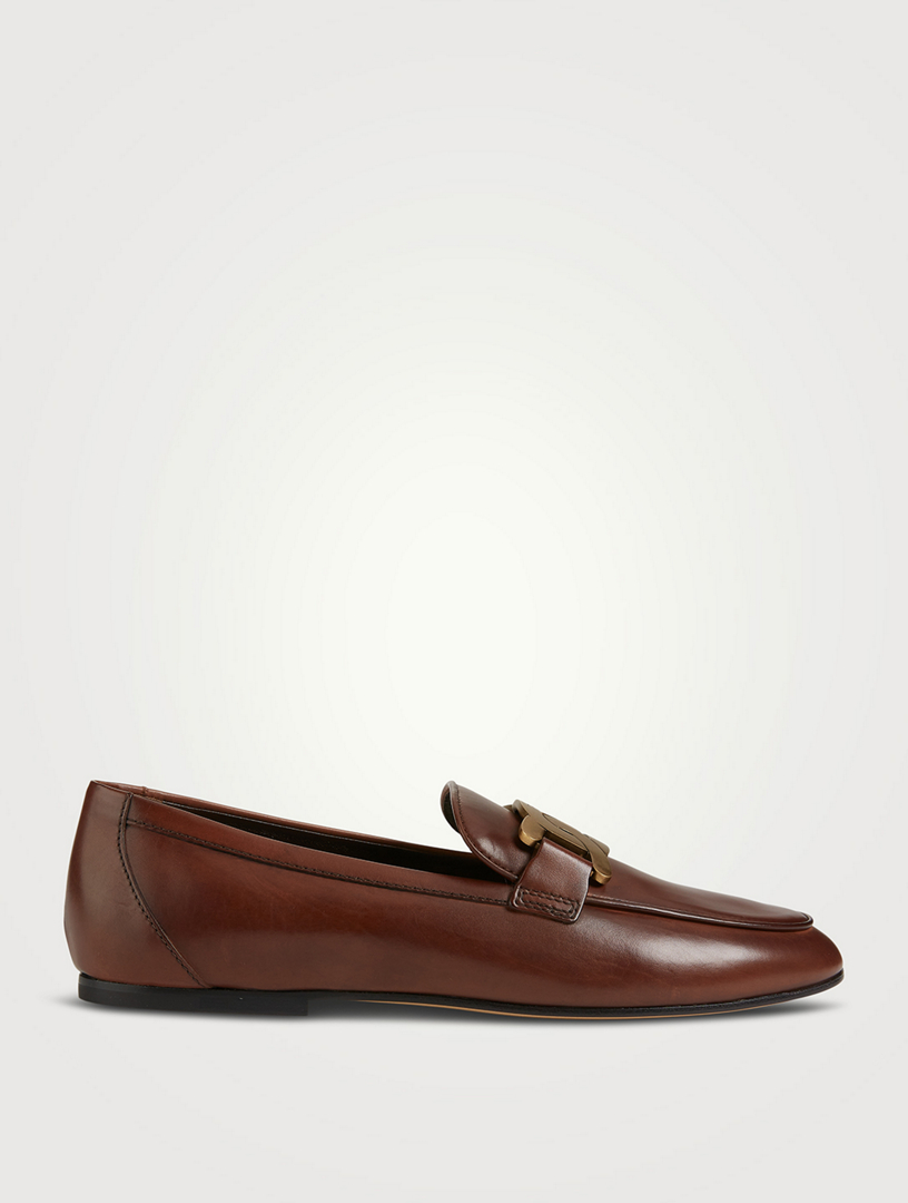 Kate Chain Leather Loafers