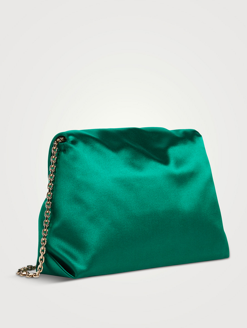 Mini RV Bouquet Pearl Strass Drape Satin Clutch