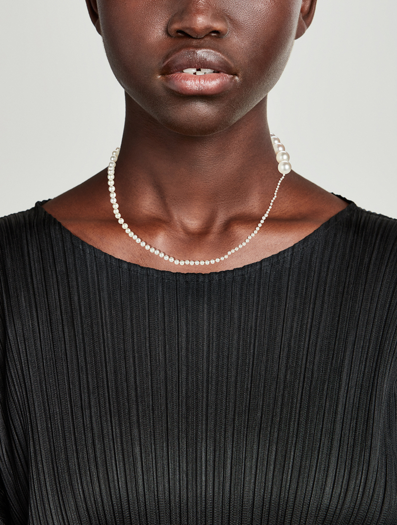 SOPHIE BILLE BRAHE Peggy 14K Gold Pearl Strand Necklace Holt Renfrew