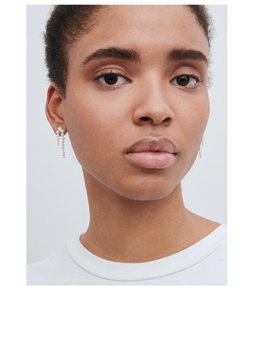 Petite Perle Nuit 14K Gold Pearl Drop Earrings