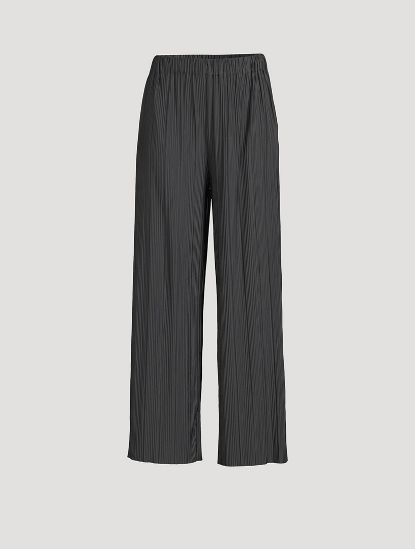 Uma Plissé Wide-Leg Pants