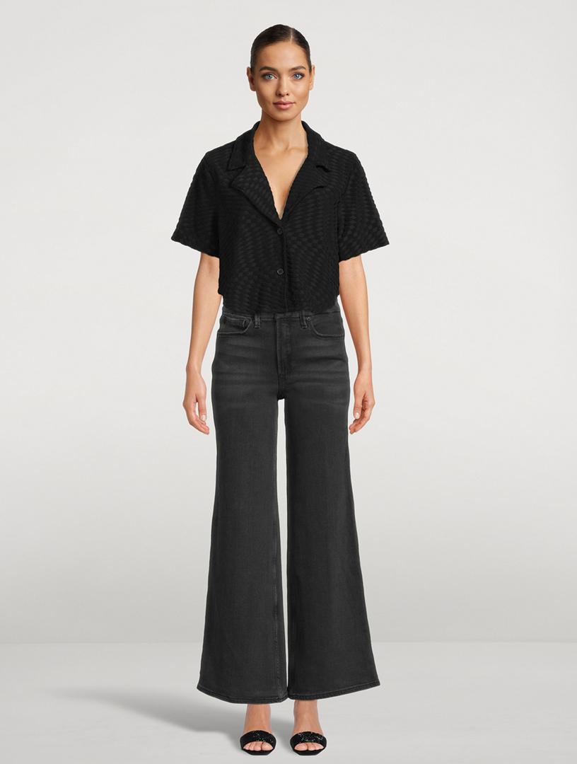 Good Waist Palazzo Flared Jeans