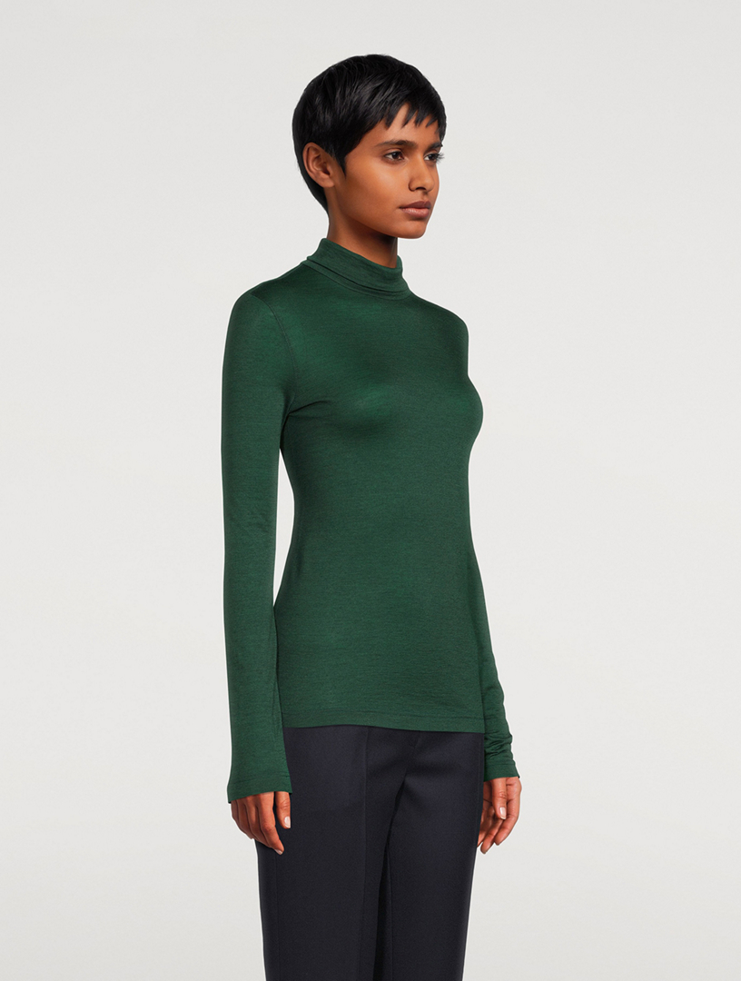 Cashmere And Silk Jersey Turtleneck