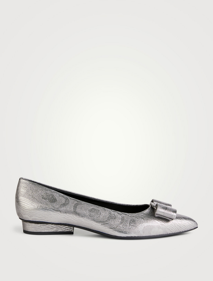 Viva Metallic Suede Ballet Flats