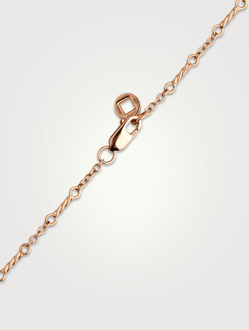 Wulu 18K Rose Gold Sautoir Necklace With Red Agate