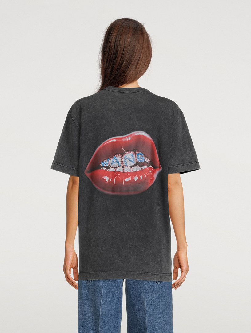 ALEXANDER WANG Hotfix Logo T-Shirt In Grill Print | Holt Renfrew