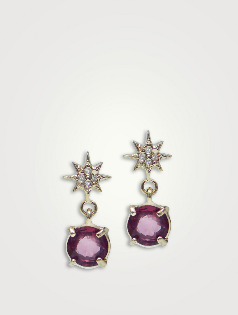 Pink hot sale spinel earrings