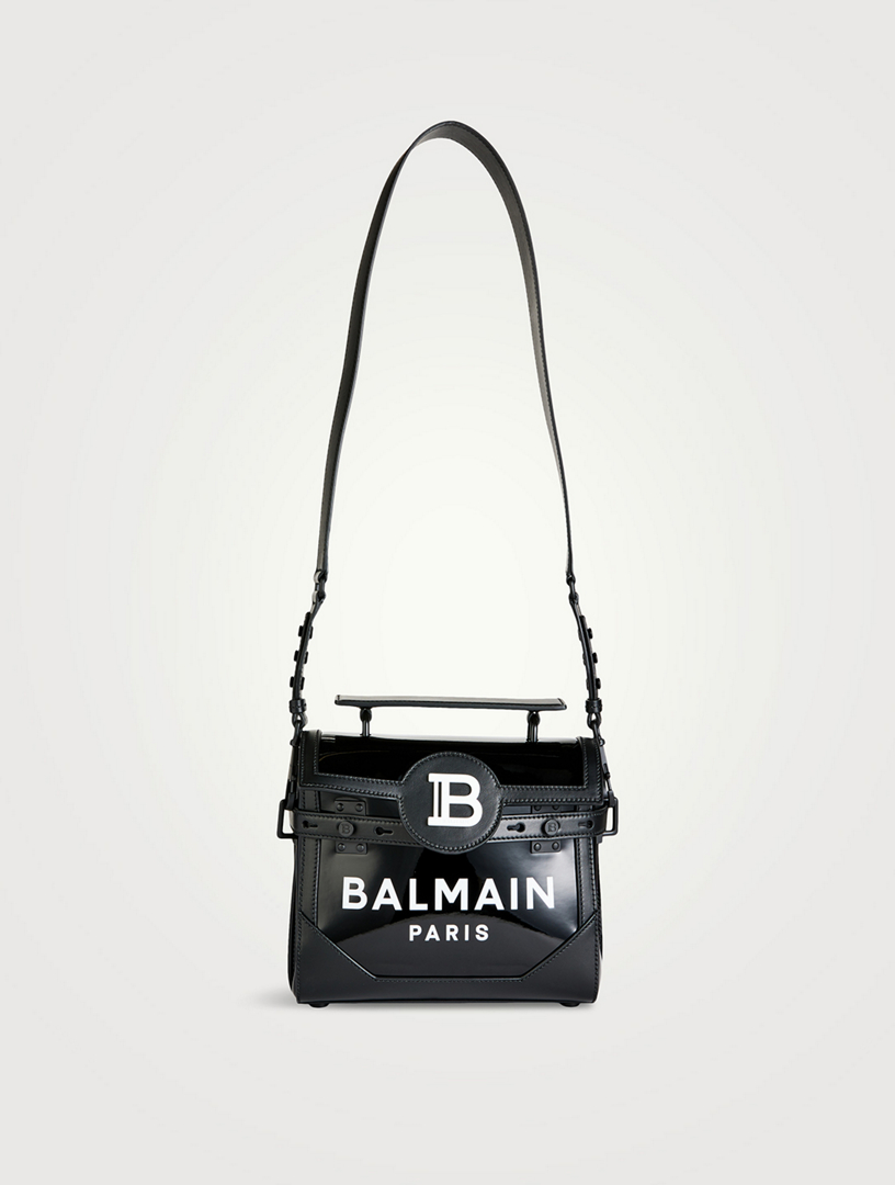 BALMAIN B-Buzz 23 Vinyl And Leather Top Handle Bag | Holt