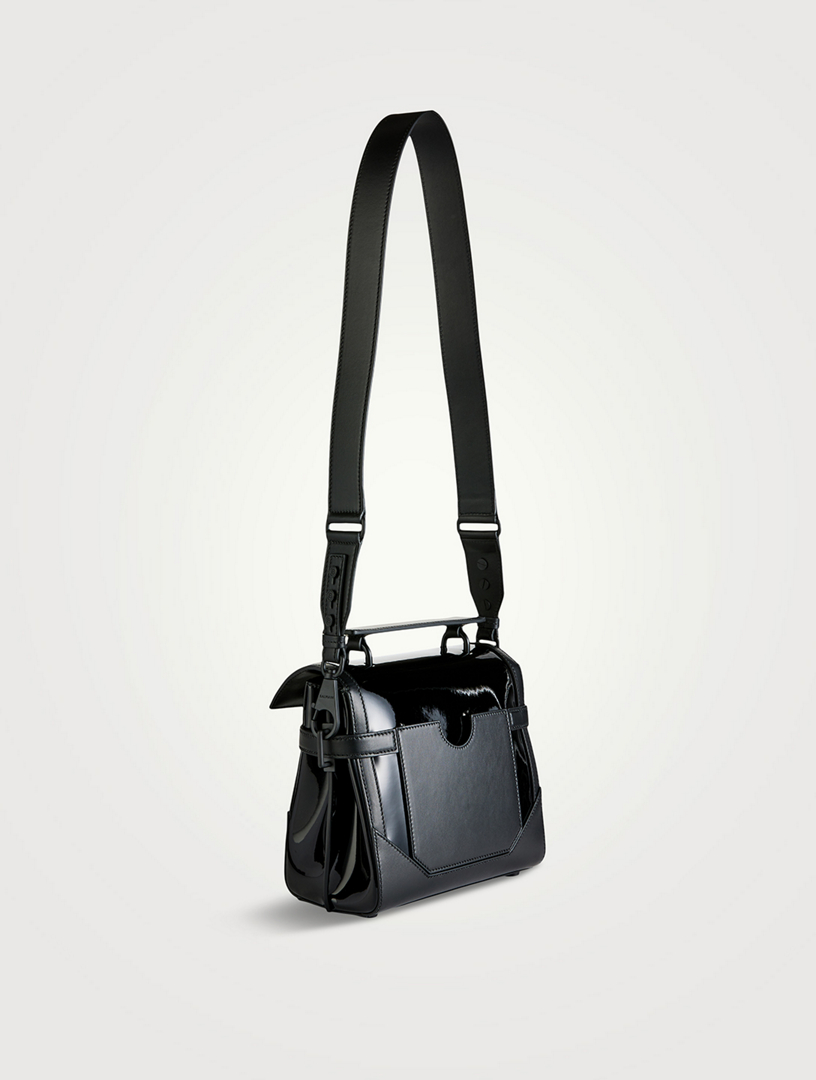 BALMAIN B-Buzz 23 Vinyl And Leather Top Handle Bag | Holt