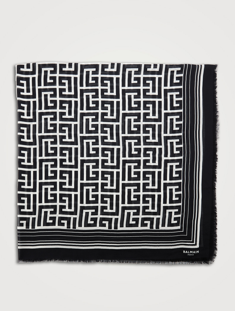 BALMAIN Modal Monogram Scarf Holt Renfrew