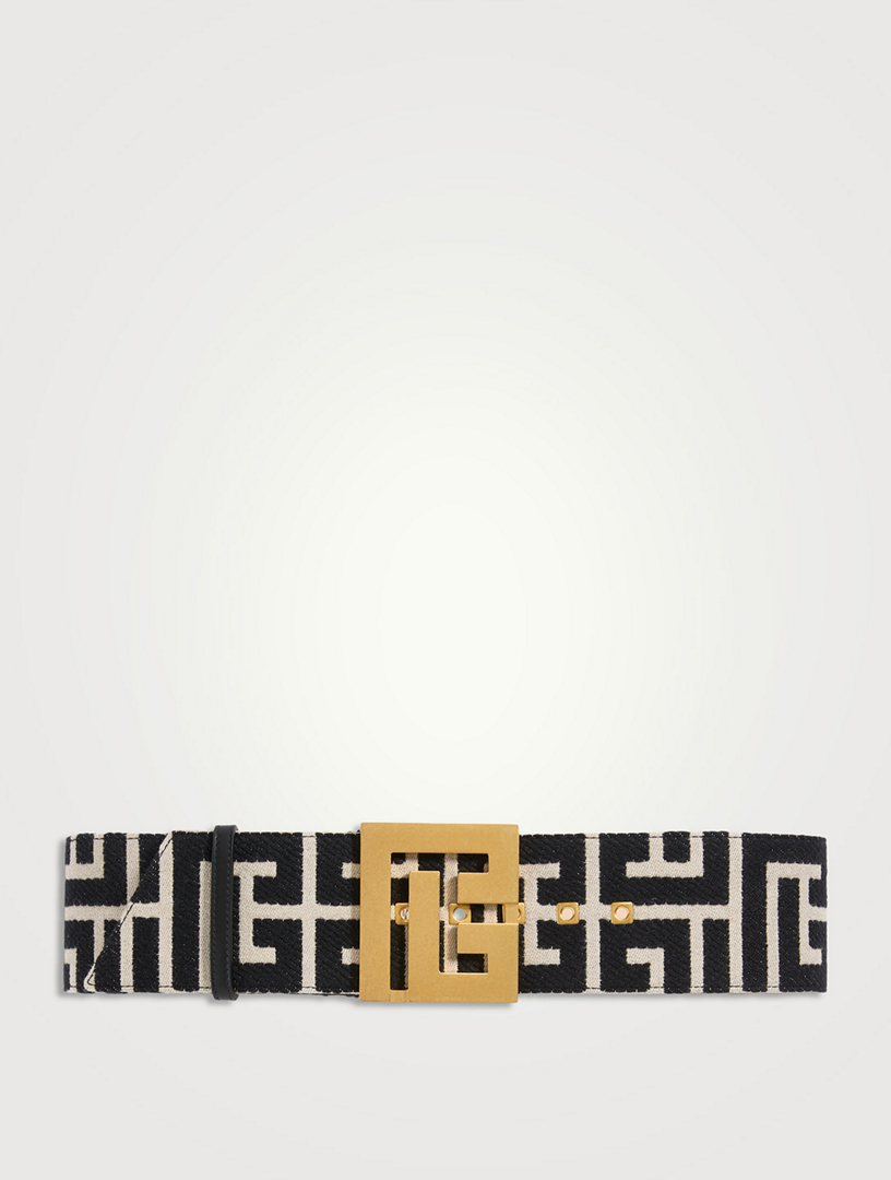 BALMAIN Maxi Monogram Jacquard Belt Holt Renfrew
