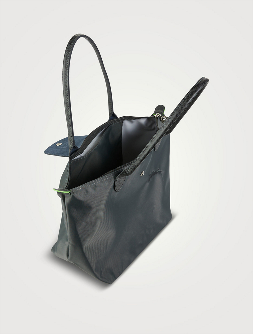 Shop Longchamp Small Le Pliage Green Top Handle Bag