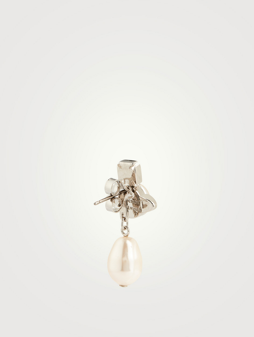 VIVIENNE WESTWOOD Inass Logo Faux Pearl Earrings | Holt Renfrew