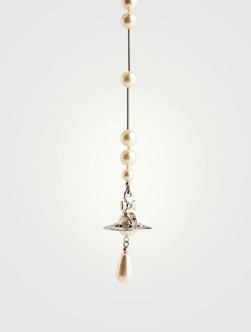 Broken Faux Pearl Necklace