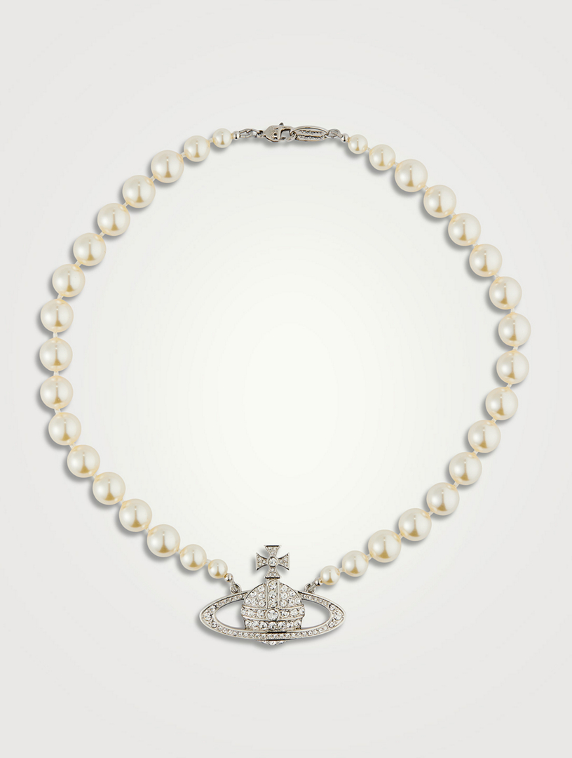 vivienne westwood
グレー ウール ピーコート VIVIENNE WESTWOOD Bas Relief Faux Pearl Necklace With