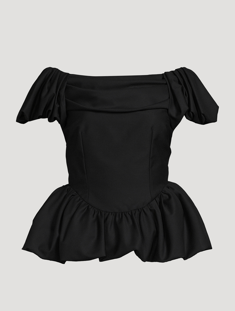 SIMONE ROCHA Short Sculpted Puff Sleeve Top