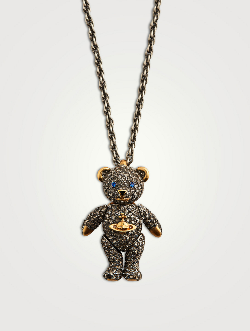 VIVIENNE WESTWOOD Teddy Pendant Necklace With Crystals | Holt Renfrew