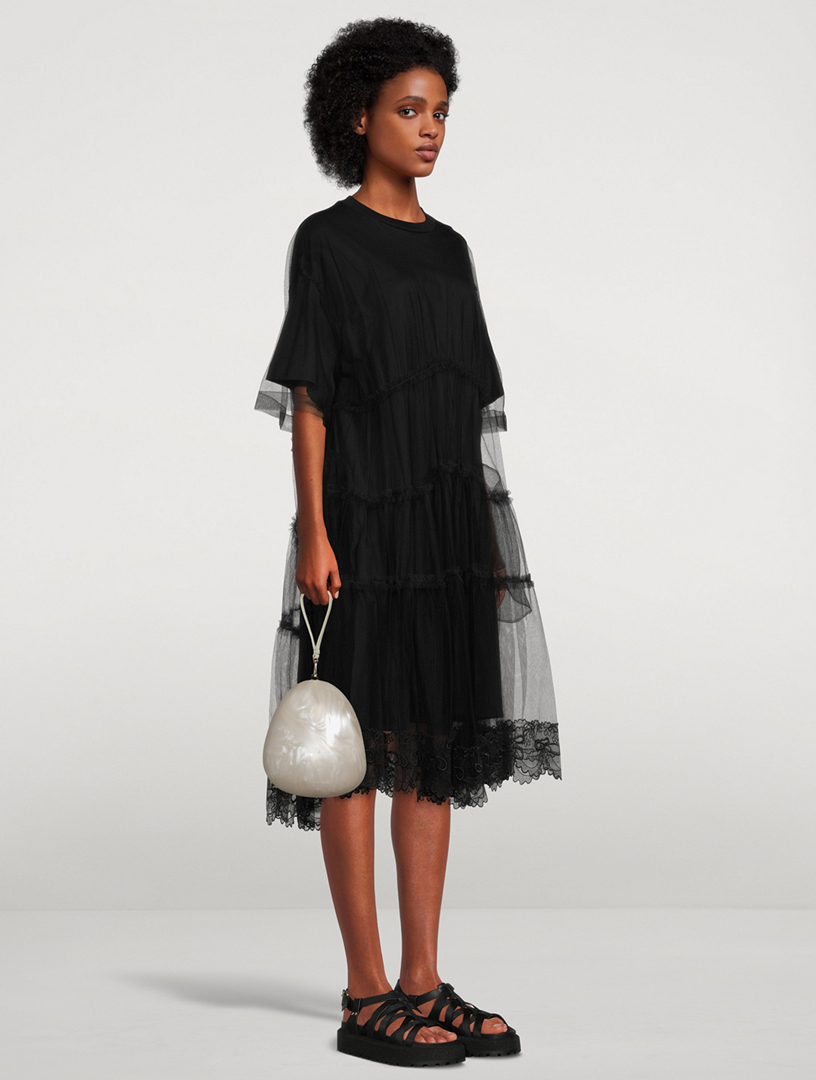 Simone Rocha Leather Egg Bag in Black